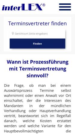 Vorschau der mobilen Webseite www.interlex.de, interLEX