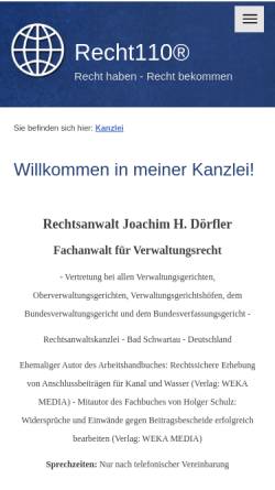 Vorschau der mobilen Webseite www.recht110.de, Recht110