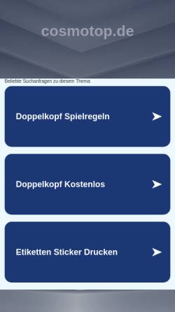 Vorschau der mobilen Webseite www.cosmotop.de, Doppelkopf-Regeln