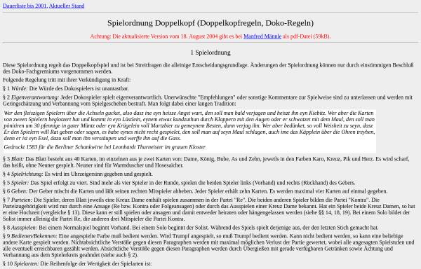 Vorschau von www.holderied.de, Mensa-Karlsruhe-Doppelkopf-Regeln