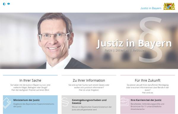 Vorschau von www.justiz.bayern.de, Bayerisches Staatsministerium der Justiz