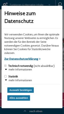Vorschau der mobilen Webseite www.stmas.bayern.de, Bayerisches Staatsministerium für Arbeit und Sozialordnung, Familie, Frauen und Gesundheit