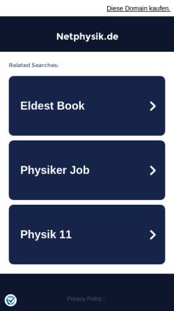 Vorschau der mobilen Webseite www.netphysik.de, Netphysik
