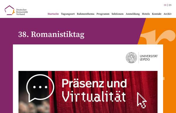 Vorschau von www.romanistentag.de, Deutscher Romanistentag