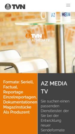 Vorschau der mobilen Webseite www.azmedia.de, AZ MEDIA AG