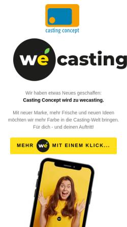 Vorschau der mobilen Webseite casting-concept.de, Casting Concept GmbH
