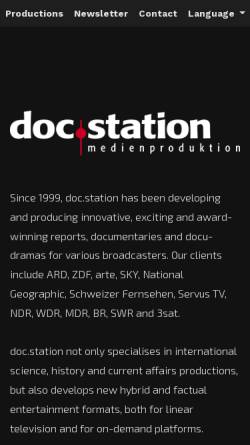 Vorschau der mobilen Webseite www.docstation.de, doc.station GmbH