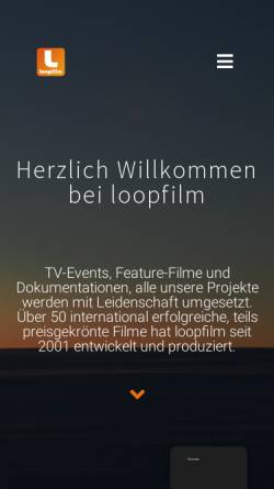 Vorschau der mobilen Webseite www.loopfilm.de, Loopfilm GmbH