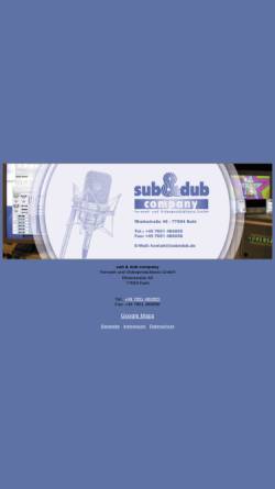 Vorschau der mobilen Webseite www.subndub.de, Sub&Dub Company GmbH