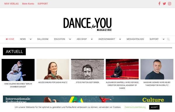 Vorschau von www.danceforyou-magazine.com, Dance for you