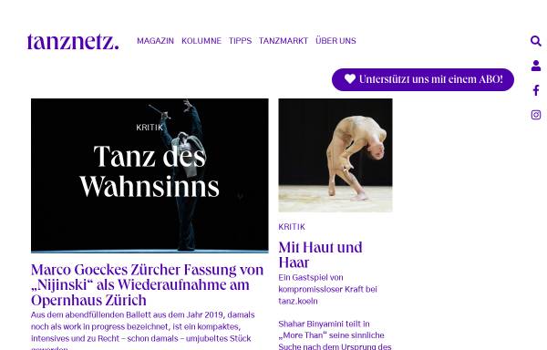Vorschau von www.tanznetz.de, tanznetz.de