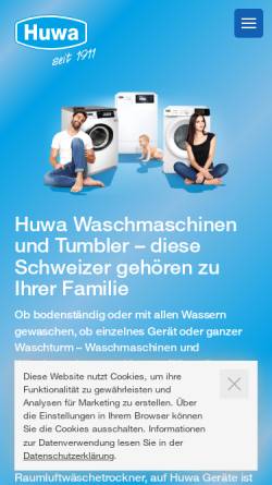 Vorschau der mobilen Webseite www.huwa.ch, R. Hunziker AG