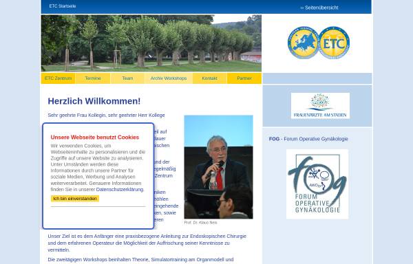 Vorschau von www.etc-gyn.de, ETC Europäisches Trainingszentrum für Gynäkologische Endoskopie