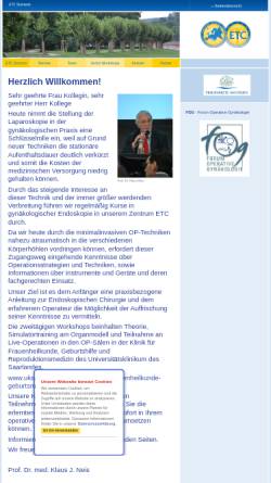 Vorschau der mobilen Webseite www.etc-gyn.de, ETC Europäisches Trainingszentrum für Gynäkologische Endoskopie