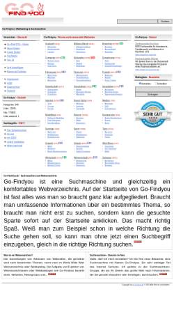 Vorschau der mobilen Webseite www.go-findyou.de, Go-Findyou