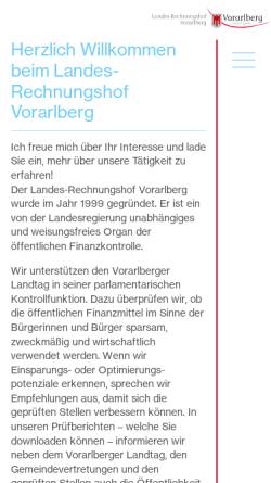 Vorschau der mobilen Webseite www.lrh-v.at, Landes-Rechnungshof Vorarlberg