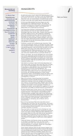 Vorschau der mobilen Webseite wissenschaft.marcus-haas.de, Humanoide Außerirdische