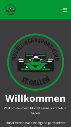 Vorschau der mobilen Webseite www.mrcsg.ch, Modell Rennsport Club St.Gallen