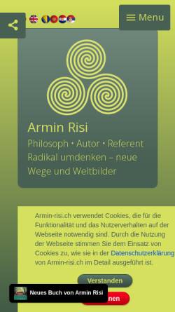 Vorschau der mobilen Webseite armin-risi.ch, Risi, Armin