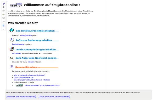 Vorschau von www.makroo.de, Skript zur Makroökonomie