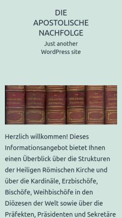 Vorschau der mobilen Webseite www.apostolische-nachfolge.de, Apostolische Nachfolge