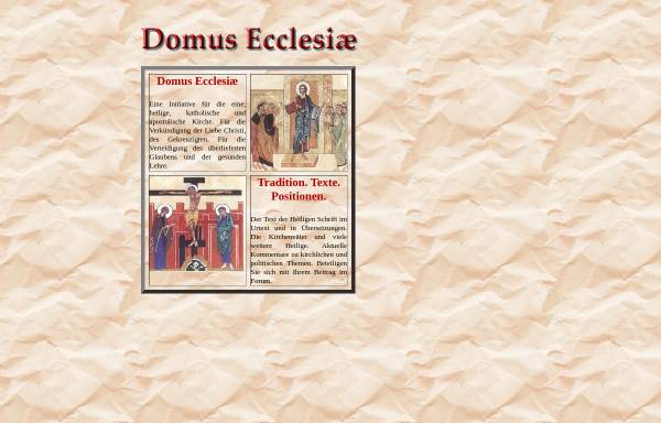 Vorschau von www.domus-ecclesiae.de, Domus Ecclesiae
