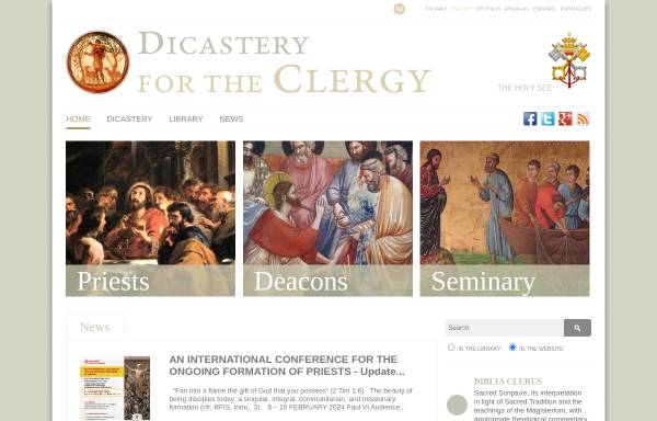 Vorschau von www.clerus.va, Kongregation für den Klerus