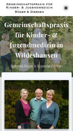 Vorschau der mobilen Webseite kinderarzt-wildeshausen.de, Gemeinschaftspraxis für Kinder- und Jugendmedizin