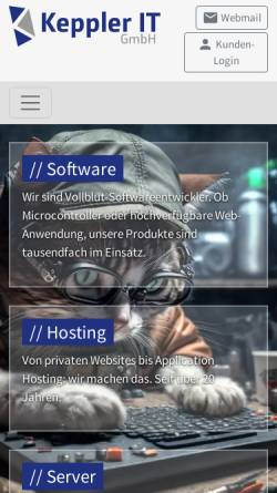 Vorschau der mobilen Webseite www.keppler-it.de, Keppler IT GmbH