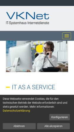 Vorschau der mobilen Webseite vknet.de, VKNet
