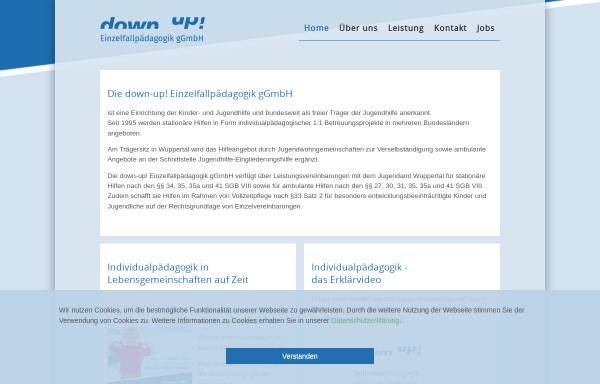 Vorschau von www.down-up.de, down up! Jugendhilfeprojekt - sozialpädagogische Einzelbetreuung