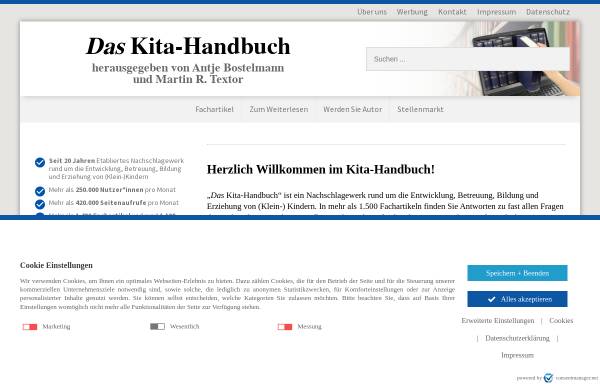 Vorschau von www.kindergartenpaedagogik.de, Das Kita-Handbuch