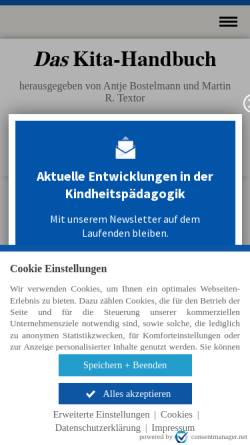 Vorschau der mobilen Webseite www.kindergartenpaedagogik.de, Das Kita-Handbuch