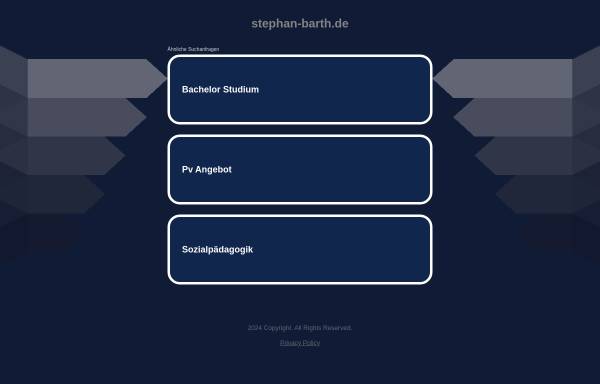 Vorschau von www.stephan-barth.de, Sozialarbeit, Pädagogik und Sozialforschung