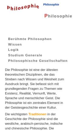 Vorschau der mobilen Webseite www.information-philosophie.de, Information Philosophie im Internet