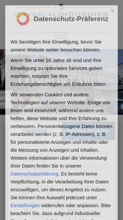 Vorschau der mobilen Webseite www.bavaria-limousines.de, Bavaria Limousines e.K.