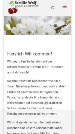 Vorschau der mobilen Webseite www.wolf-kirschen.de, Familie Wolf