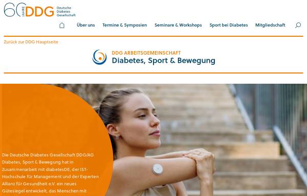 Vorschau von www.diabetes-sport.de, Arbeitsgemeinschaft Diabetes und Sport der DDG