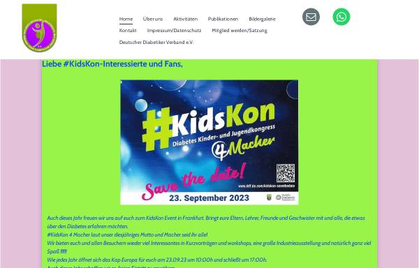 Vorschau von www.bund-diabetischer-kinder.de, Bund diabetischer Kinder und Jugendlicher