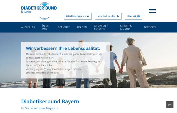 Vorschau von www.ddb-bayern.de, Deutscher Diabetiker Bund Landesverband Bayern e.V.