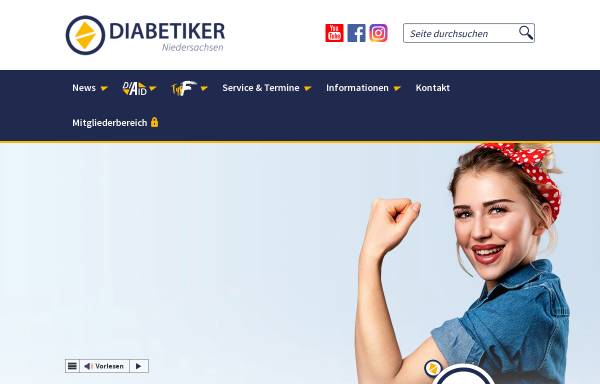 Vorschau von www.diabetikerbund-niedersachsen.de, Deutscher Diabetiker Bund Landesverband Niedersachsen e.V.
