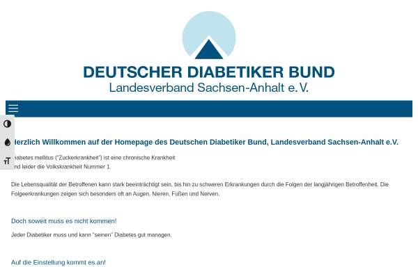 Vorschau von www.diabetikerbundsa.de, Deutscher Diabetiker Bund Landesverband Sachsen-Anhalt e.V.