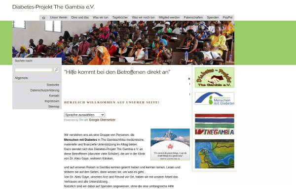 Vorschau von www.diabetes-projekt-gambia.de, Diabetes-Projekt The Gambia e. V.