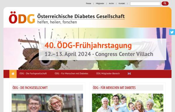 Vorschau von www.oedg.org, Österreichische Diabetes Gesellschaft