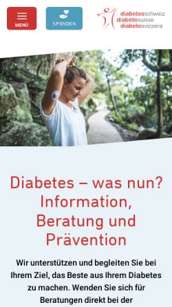 Vorschau der mobilen Webseite www.diabetesgesellschaft.ch, Schweizerische Diabetes-Gesellschaft