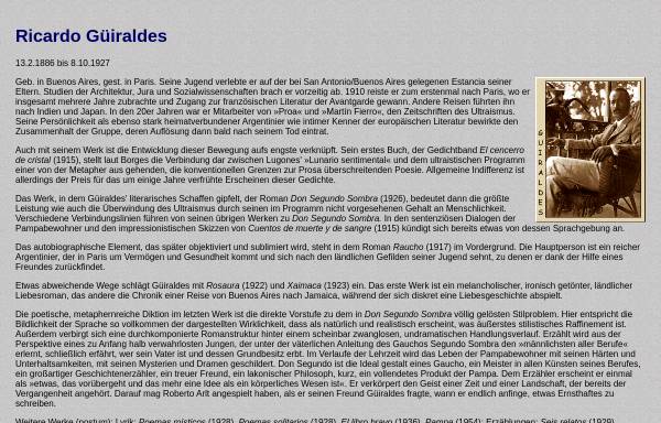 Vorschau von www.jbeilharz.de, Ricardo Güiraldes