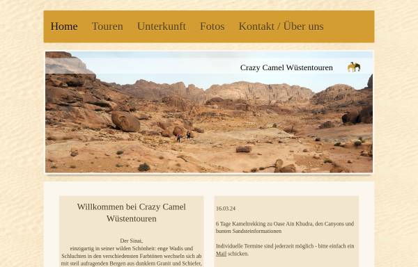 Vorschau von www.crazy-camel.de, Crazy Camel Safaris