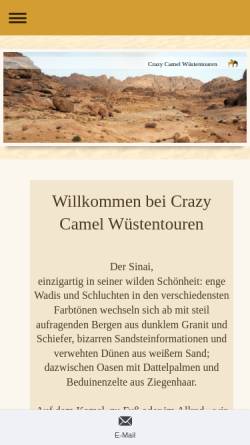 Vorschau der mobilen Webseite www.crazy-camel.de, Crazy Camel Safaris