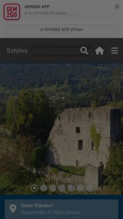 Vorschau der mobilen Webseite www.schlins.at, Gemeinde Schlins