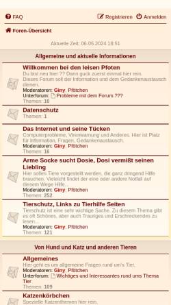 Vorschau der mobilen Webseite www.tsv-gottleubatal.de, Leise Pfoten